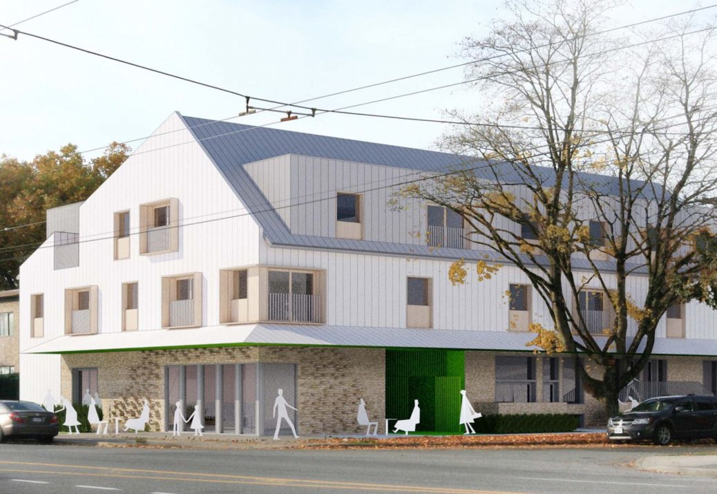 Rendering of Tomo House, a new “cohousing lite” project in Vancouver. 