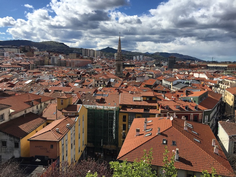 Overlooking rooftops in Italy